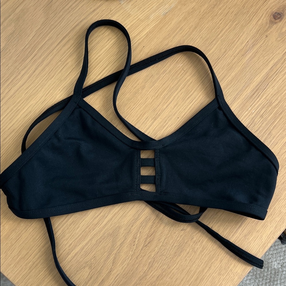 Jolyn Tomcat Black Strappy Bikini Top XS
